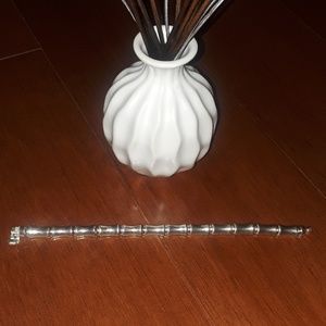 Sterling silver bamboo link bracelet